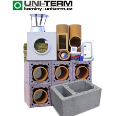 Keramický komín 180mm/90° 4m CJ SKC-CM s ventilační šachtou UNI-TERM STANDARD DOPRAVA ZDARMA