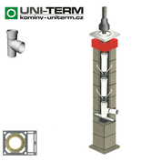 Komín UNI-TERM GAS s ventilační šachtou - ø100/60 - 4m