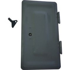 Komínové dvířka plechové , šedá komaxit 320 x 160 mm