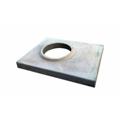 Komínová krycí deska pro jednokomín s větrací šachtou 510 x 640 x 50 mm, pr. 250mm