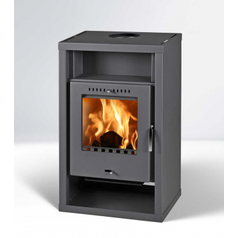 HÖRBY ČERNÁ - 7KW, ŠAMOTOVÁ VYZDÍVKA, DVOUPLÁŠŤOVÁ